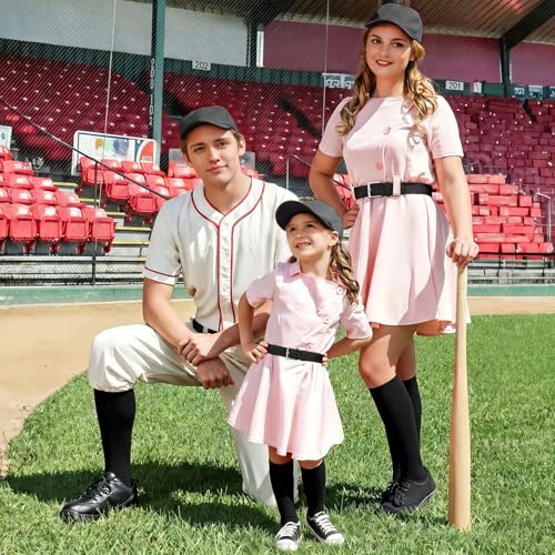 Image of XZQTIVE Baseball Softball Socks and Baseball Softball Belt Combo Set Knee-High Soccer Socks for Kids Youth Adult