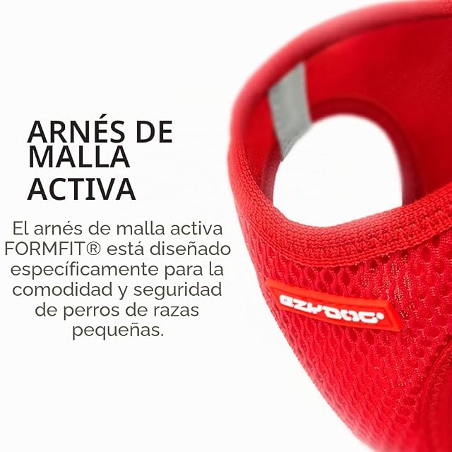 Foto 3 de 8 de EzyDog Arnés Perro pequeño - FORMFIT Chaleco Ligero y Ajustable de Malla 3D Transpirable con Bandas…