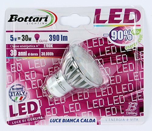 Bottari Lighting 97425-Haus LED, Form Dichroitische geschliffen, Sockel GU10, Leistung 5 W, Set von 1