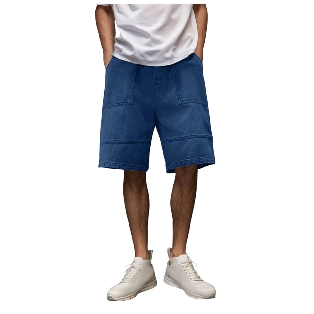 Amazon | デニム ハーフパンツ メンズ 夏 ストレッチ 大きい