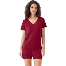 WiWi Viscose from Bamboo Pajamas Set for Women Super Soft Short Sleeve Cooling Summer Plus Size Pjs Sets Sleepwear S-4X