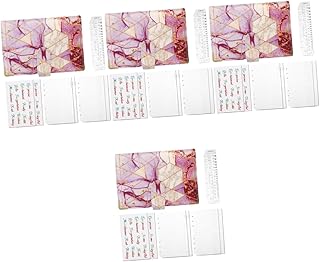 Ciieeo 4 Conjuntos Fichário Livro A6 Fichários A6 Caderno Orçamento Bloco De Notas Fichário Planejador De Orçamento Saco Fichário Dinheiro Fichário Planejador De Dinheiro Fichário Folha