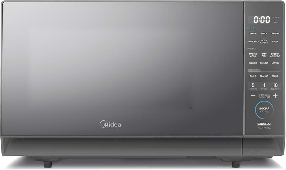 Micro-ondas 27L Prata Porta Espelhada MasterCook Midea 110V