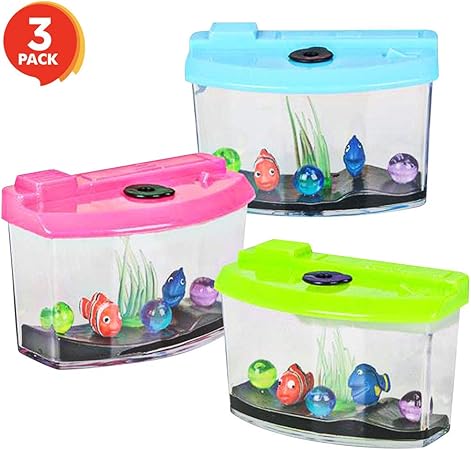 Amazon Artcreativity 3インチ 成長する水族館おもちゃ 子供用 3個セット 水の中で5倍大きい 楽しい拡大する動物 最高のギフトアイデア 誕生日パーティーの記念品 ネオンカラー詰め合わせ 生態 採集 おもちゃ