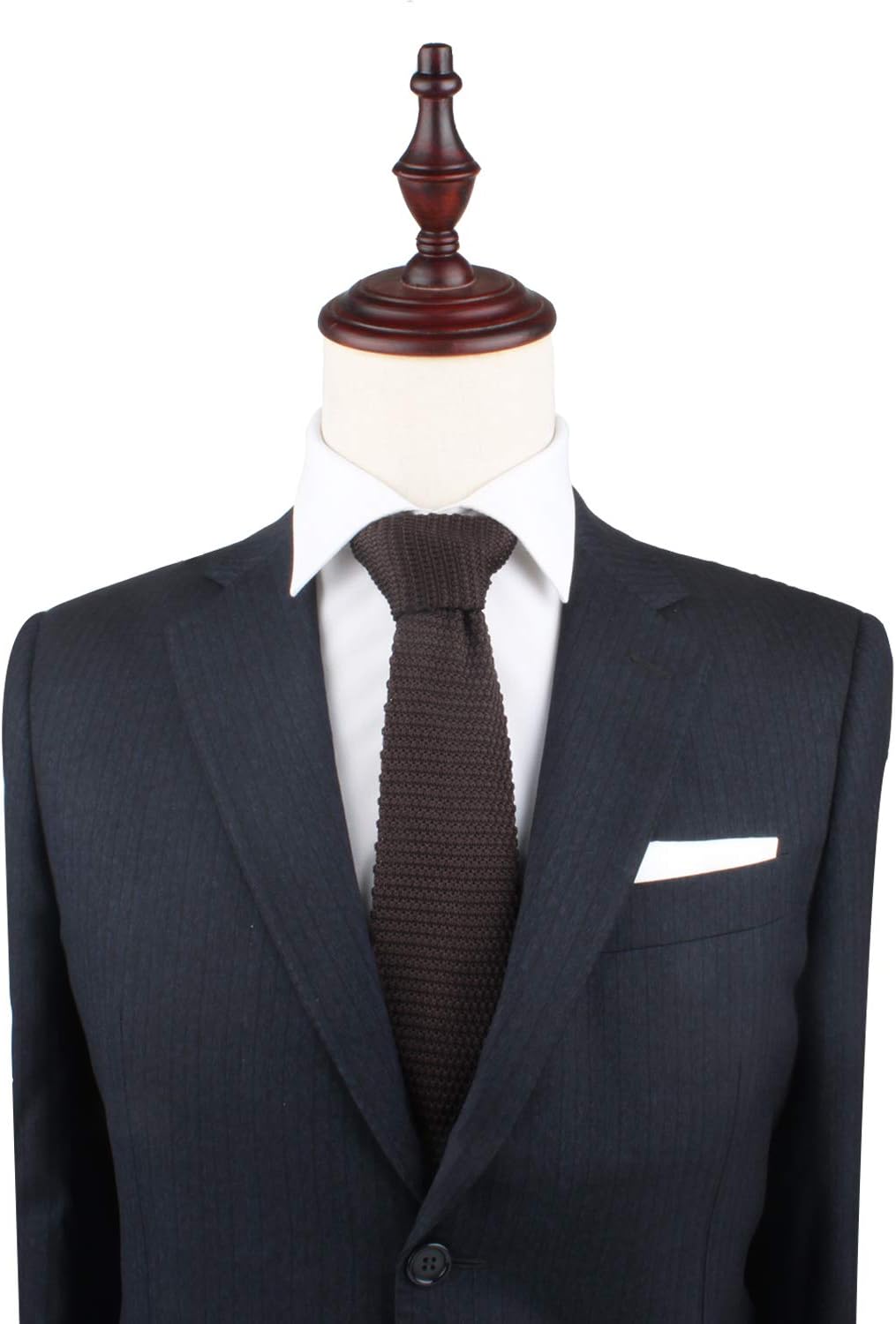 AUSCUFFLINKS Knit Skinny Tie | Knitted Slim Tie for Men | Groomsmen Wedding Neckties