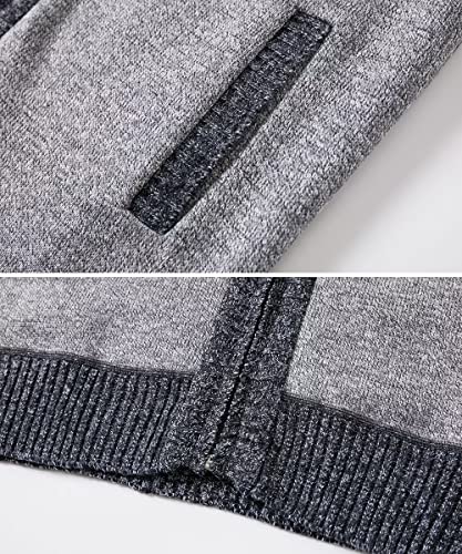 Msmsse Men's Cardigan Sweaters Full Zip Knitted Sweater For Mens Light Grey Us Xl #TOP5
