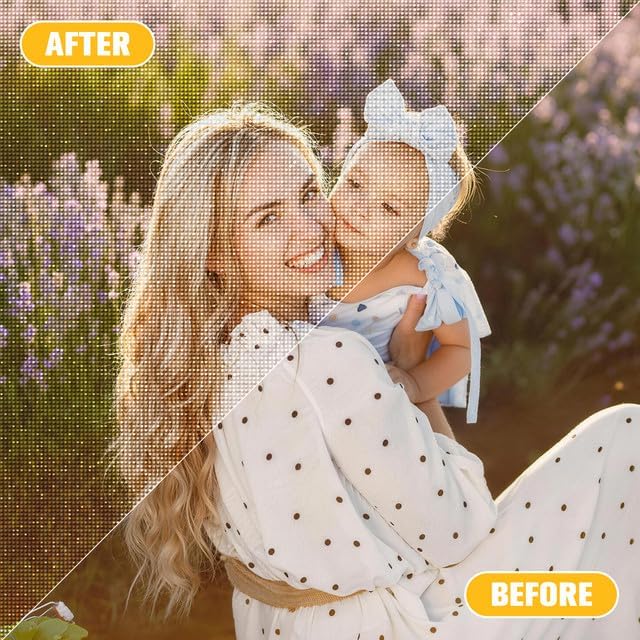 Rainsar Custom Diamond Painting Kit, Personalized Diamond Art from Photo, DIY Craft for Adults, Square or Round Beads, Mothers Day Gifts for Mom from Daughter Son Husband, 40x80cm