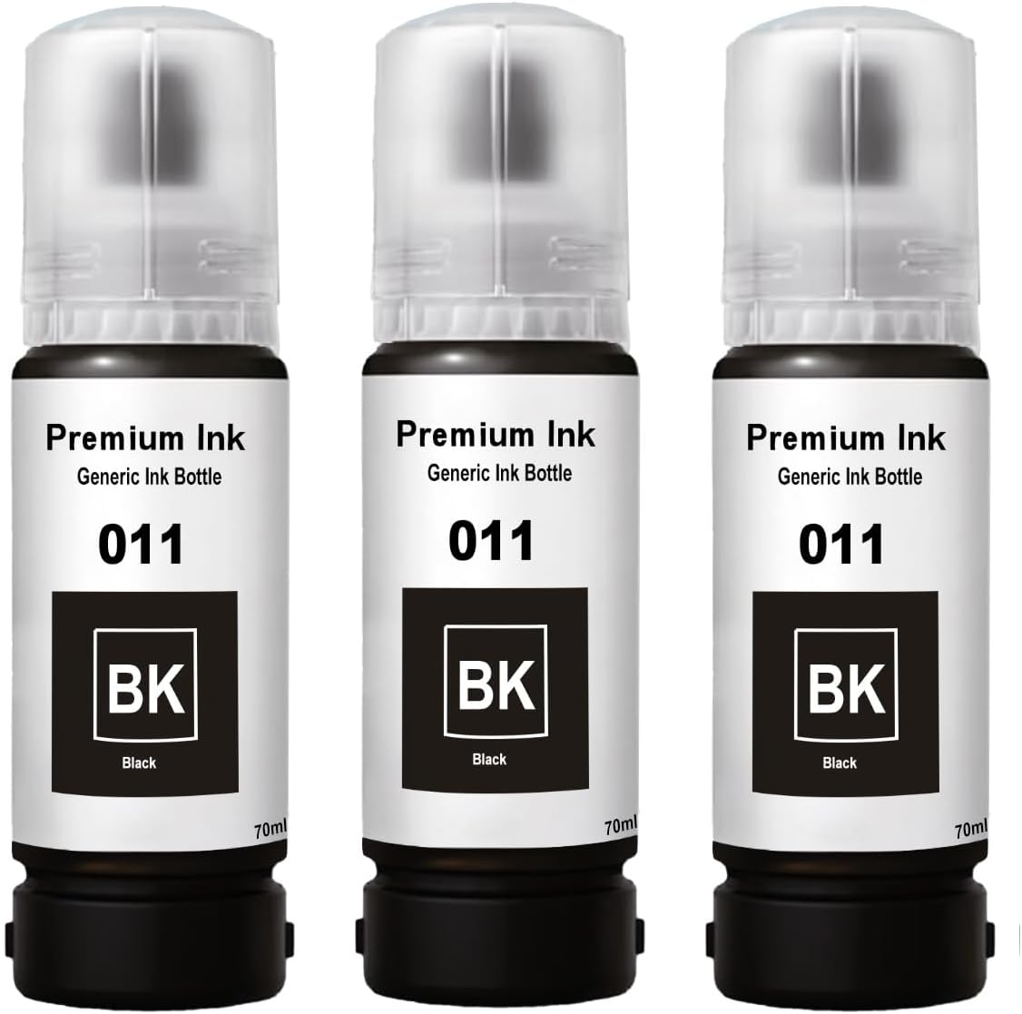 CANOFF 011 Black Compatible Refill Ink for Epson L8180 / L8160 Printer – Compatible Ink Bottle for Epson 011/012 Ink (Black 3)