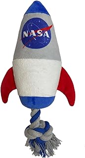 Pets First NASA Rocket Rope Dog Toy, Rocketship Toy for Dogs and Cats with NASA Logo and Design