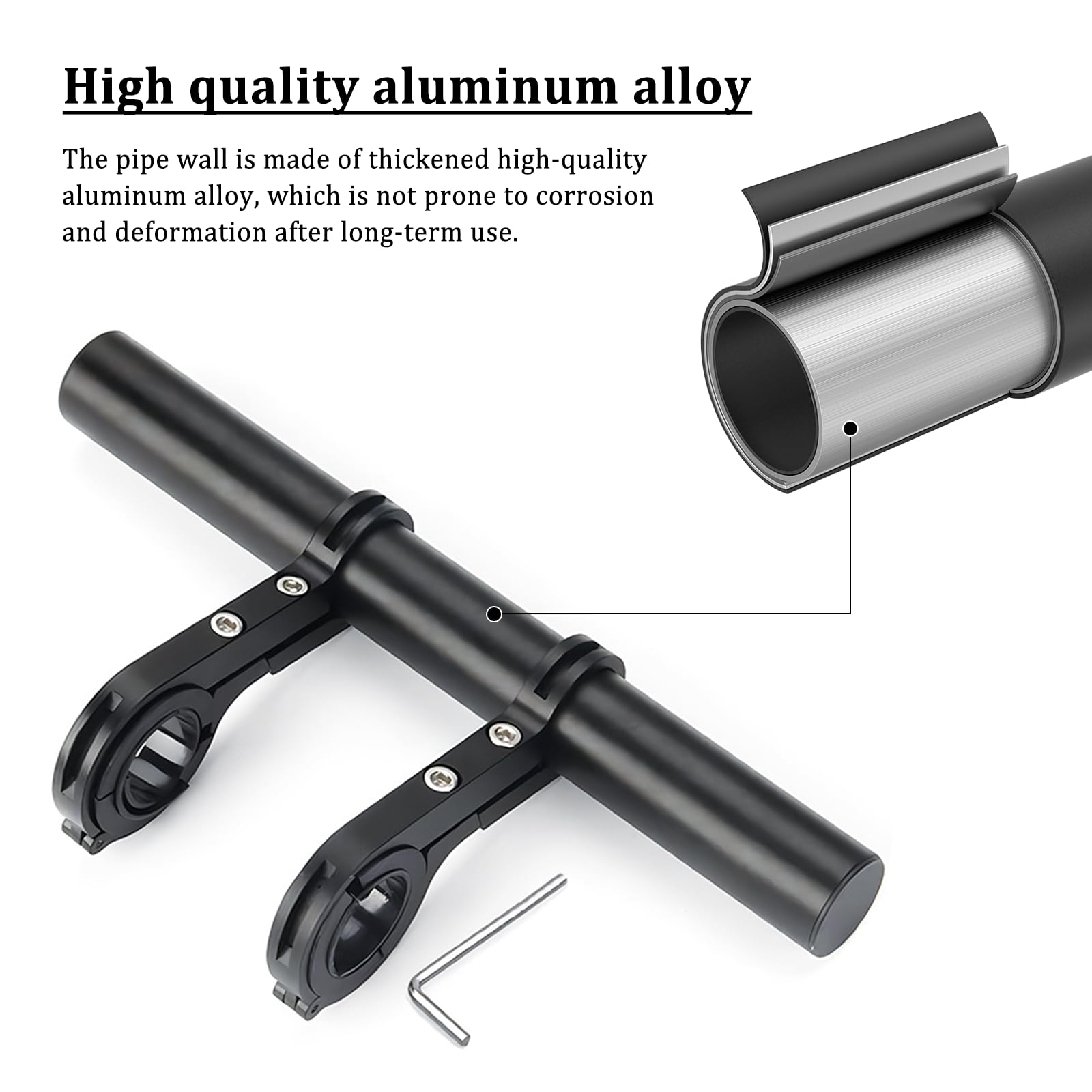 Rallonge De Guidon De Vélo En Aluminium 30 Cm – Extension De Guidon Pour Velo