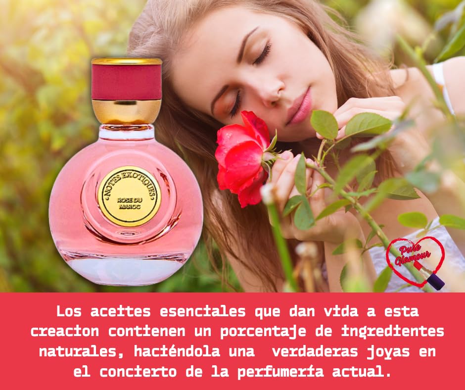 Perfume de Rosas (ROSE DU MAROC) de Terramar Brands. 100 mL, 3,38 fl.OZ (US) Parfum Notes Exotiques