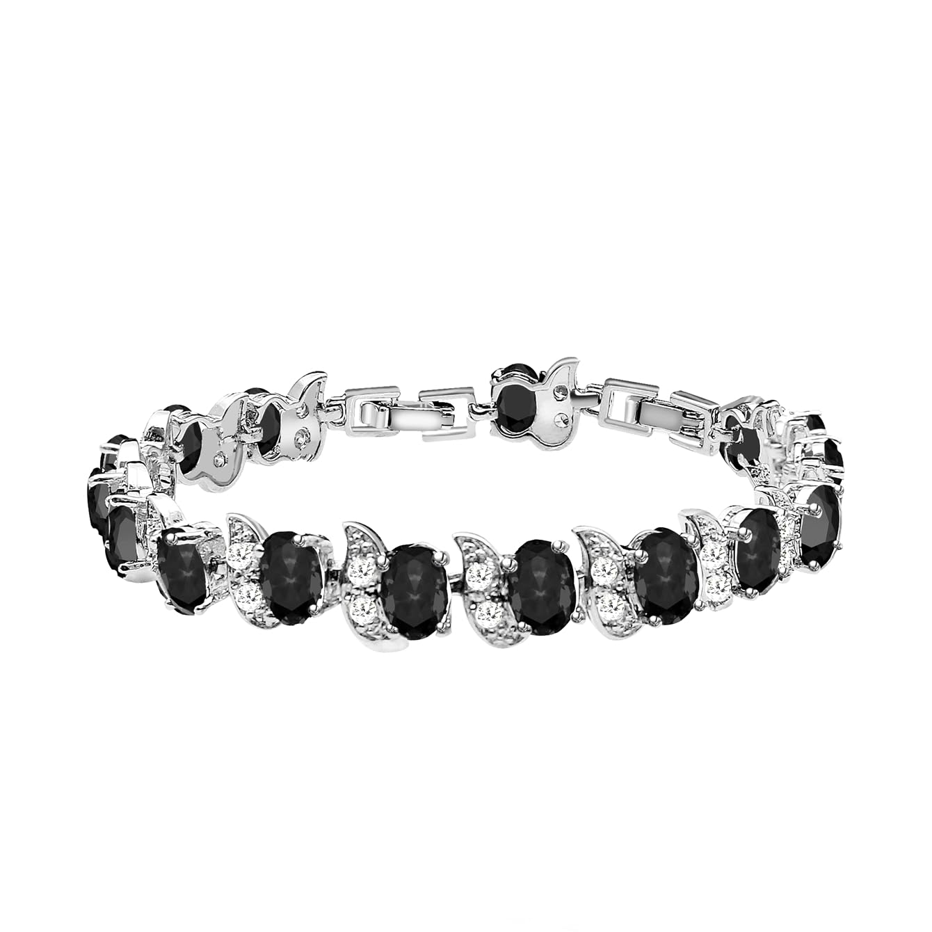 LMXXVJ Fashion Tennis Bracelet Created Emerald White Gold Plated Charm Bracelet Gifts Jewelry for Women