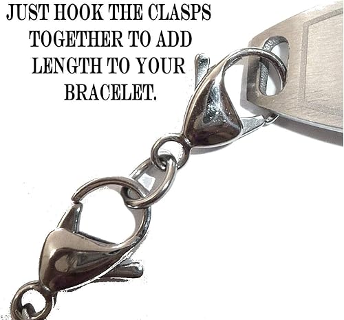 Miniatura 5 de Hidden Hollow Beads Pulsera de repuesto intercambiable con cuentas de 6.5 o 5.5 pulgadas para mujer, identificación vital