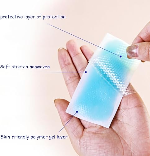 Miniatura 3 de 40 hojas de parches de gel refrescante, tiras de enfriamiento para la frente, almohadillas de gel frescas, alivia el dolor de cabeza, dolor de