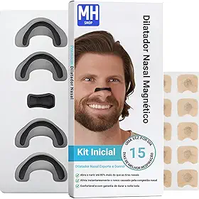 Dilatador Nasal Magnetico Anti Ronco e Apneia do Sono – Respira Max | Melhore a Respiração e Durma Melhor com o Dispositivo Respire Melhor (Preto)