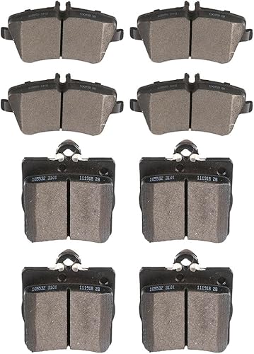 SCITOO D872 D779 Kits de pastillas de freno semimetálicas delanteras y traseras para Mercedes-Benz C230 02-07, para Mercedes-Benz C240 01-05, para