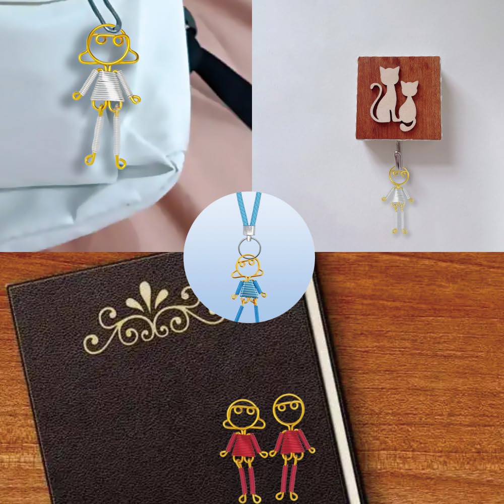 Coppia Di Bambole In Ferro Fatte A Mano Su Altalena A Cuore - Regalo Originale Per San Valentino, Anniversario, Fidanzati, Coppie - 2