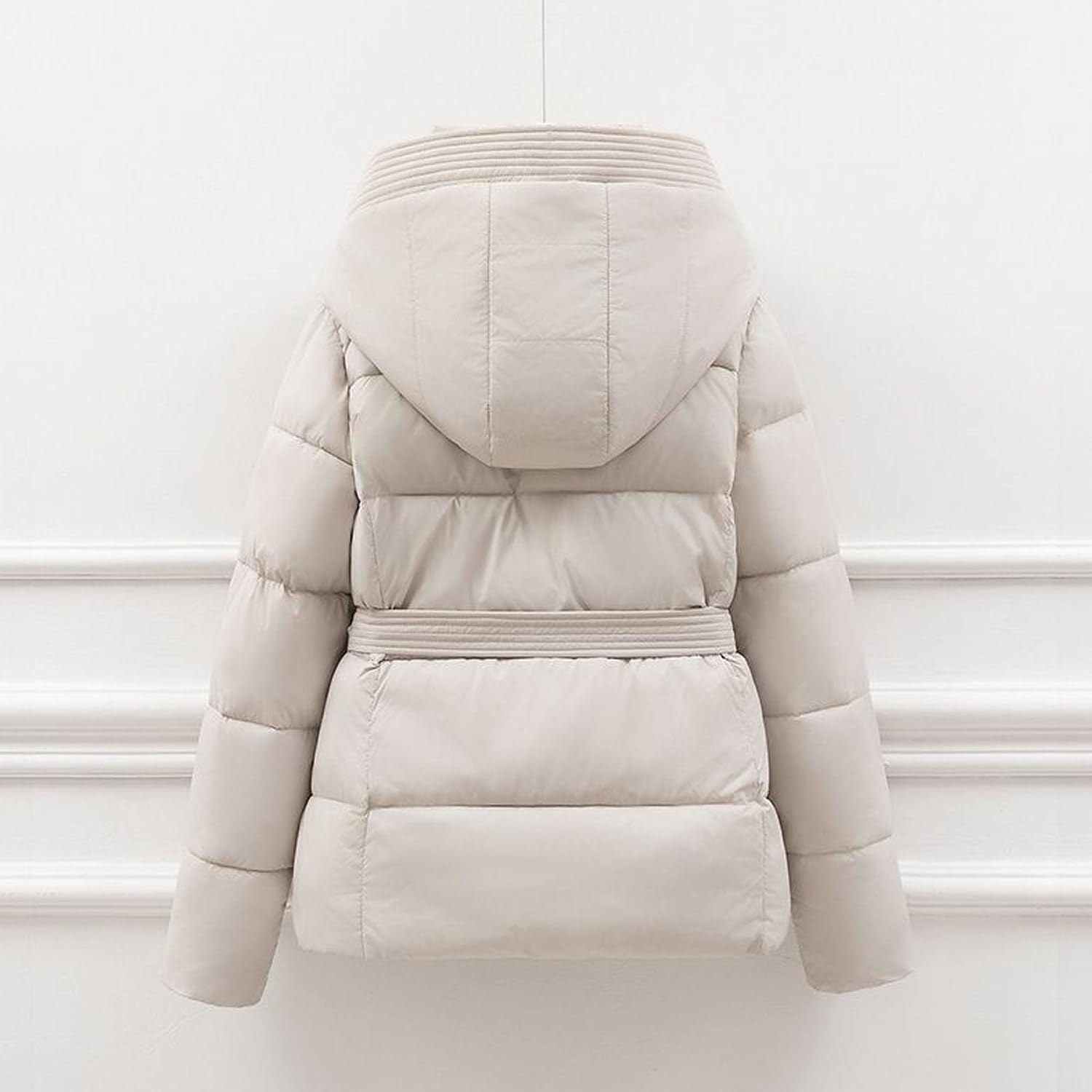 Women's Winter Coats Cropped Puffer Jacket Women Quilted Puffer Jacket Slim Fit Warm Snow Coat with Hood
