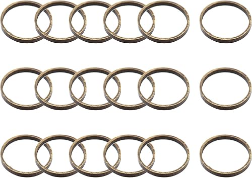 Vista 13 de MECCANIXITY Aretes redondos con cuentas, anillos de eslabones circulares para hacer joyas bronce