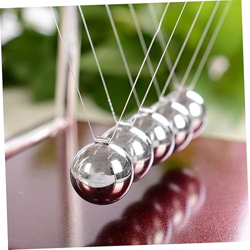 Miniatura 3 de Toyvian Balanceo Escritorio Decoración Balance Escritorio Juguete Balanceo Péndulo Balance Newtons Cuna Péndulo Balance Física Juguete Acero Física