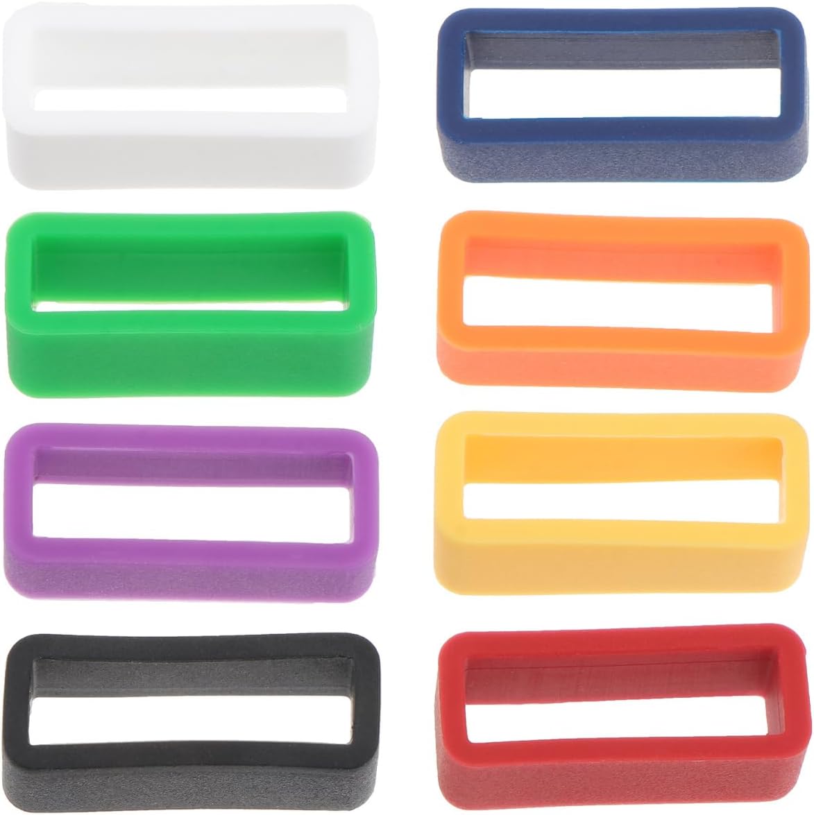 Hemobllo Silicone Watch Band Loop 12Mm Replacement Anti-Fall Ring Buckle Durable Watch Strap Keeper Comfortable Sports Accessory 8 Pack