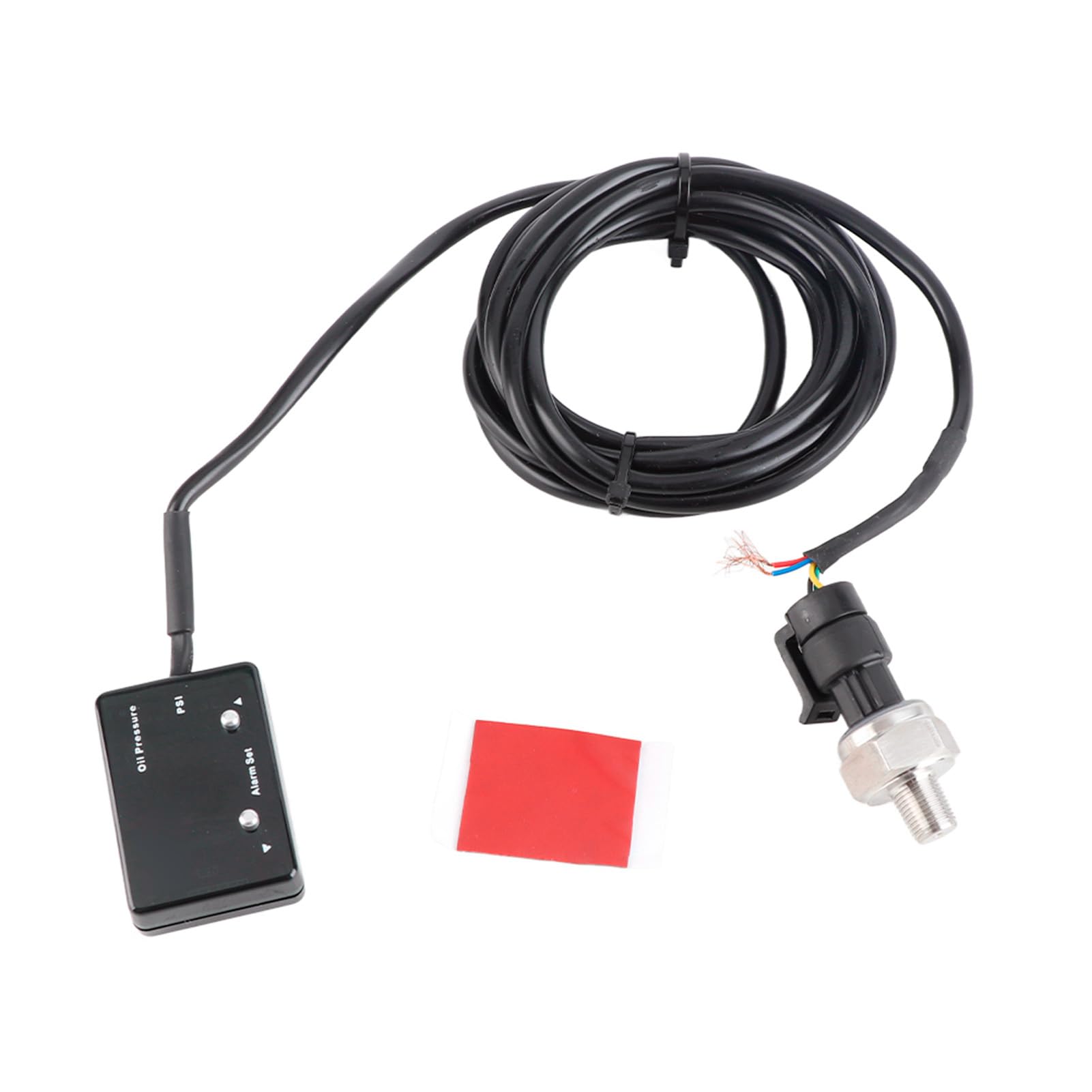 Haofy Sensore Misuratore Pressione Olio Digitale 0-120PSI con Display LED Rosso Avviso Regolabile IP65 Impermeabile per Auto Camion Veicolo 12V DC