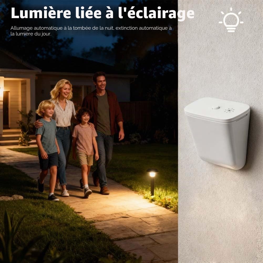 Capteur de lumière intelligent d'extérieur, pour Zigbee IP67 Capteur de détection de luminosité étanche avec notifications en temps réel, pour l'automatisation de l'éclairage et des rideaux
