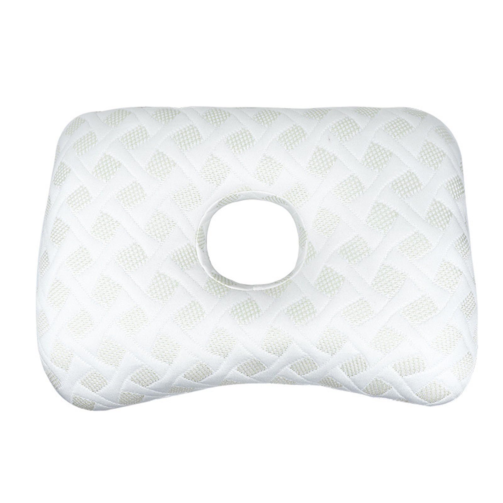NMFLAB Side Sleepers Ear Piercing Pillow with Ear Hole Design Pressure Relief Provide Head and Neck Piercing Pillow