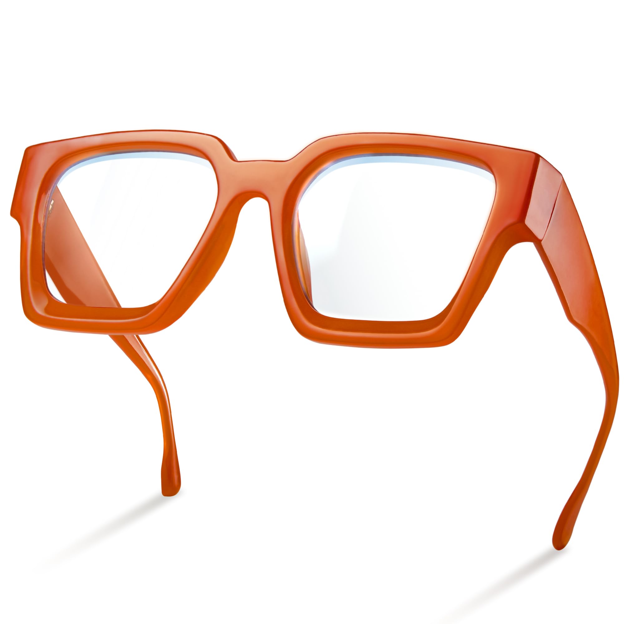 livho Oversized Blue Light Blocking Glasses for Woman and Men - Rectangle Fashion Glasses for Computer, Chic Preppy Frame