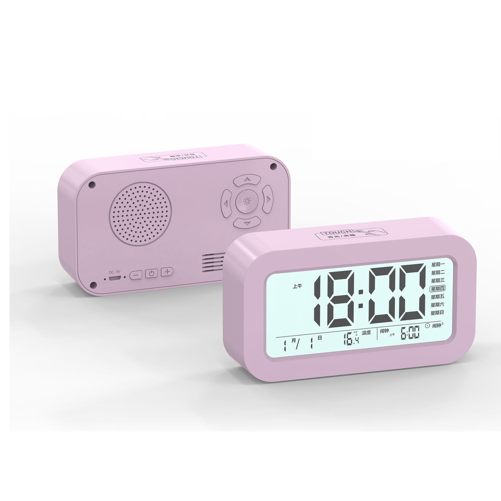 alarm clock, LED Travel Alarm Clocks Bluetooth Smart Speaker Digital Clock