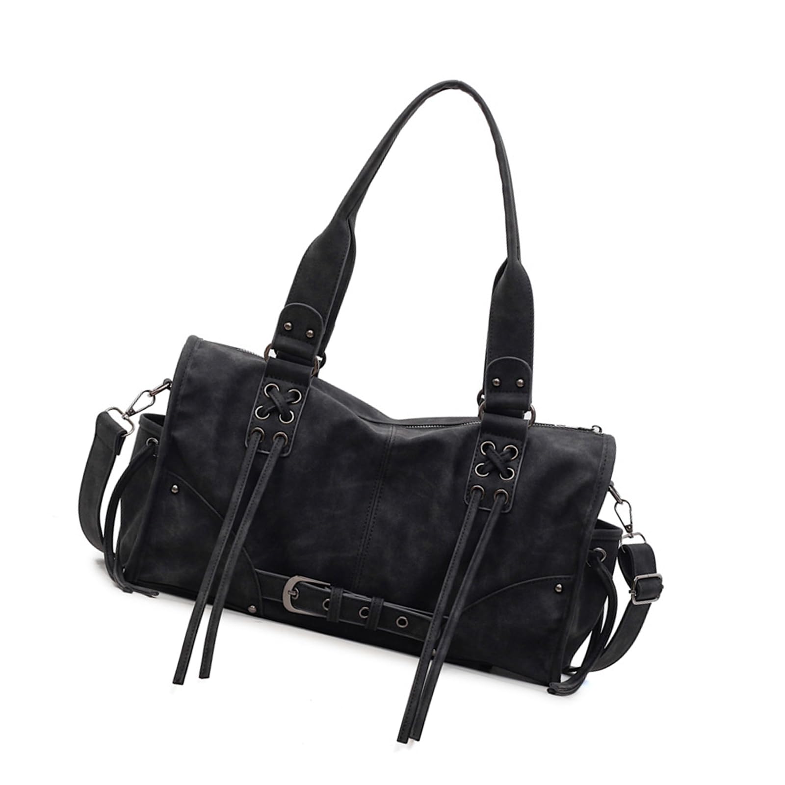 Borsa a tracolla da donna in pelle PU con tasche multiple e tracolla regolabile, borsa a tracolla da viaggio