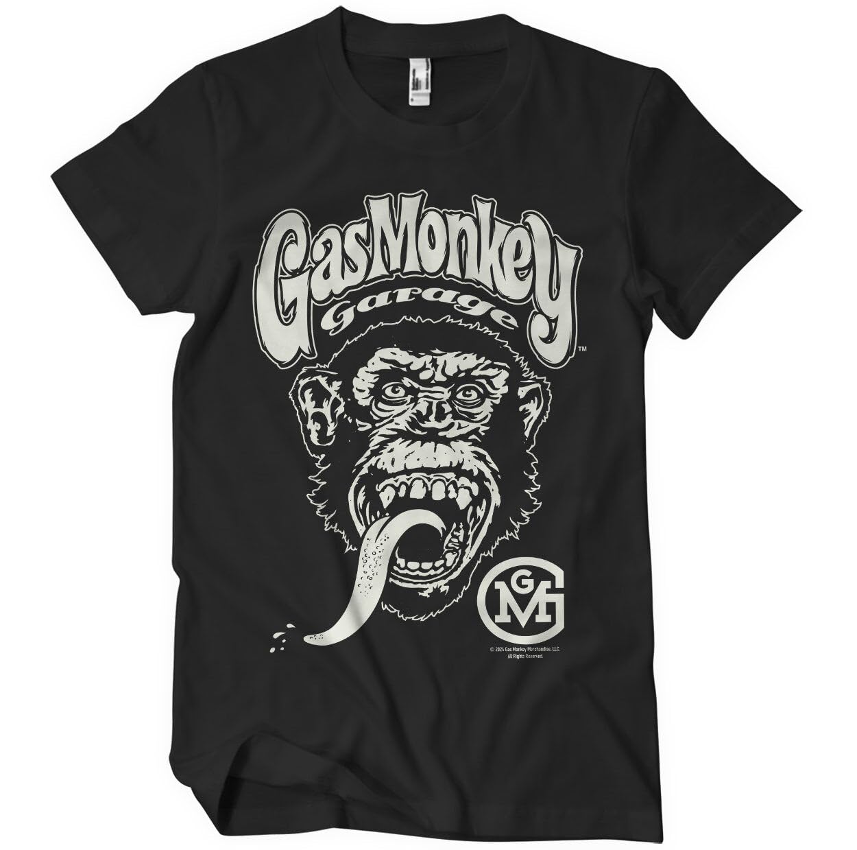 Gas Monkey Garage Men's Black Officially Licensed Logo T-Shirt (Black), Medium