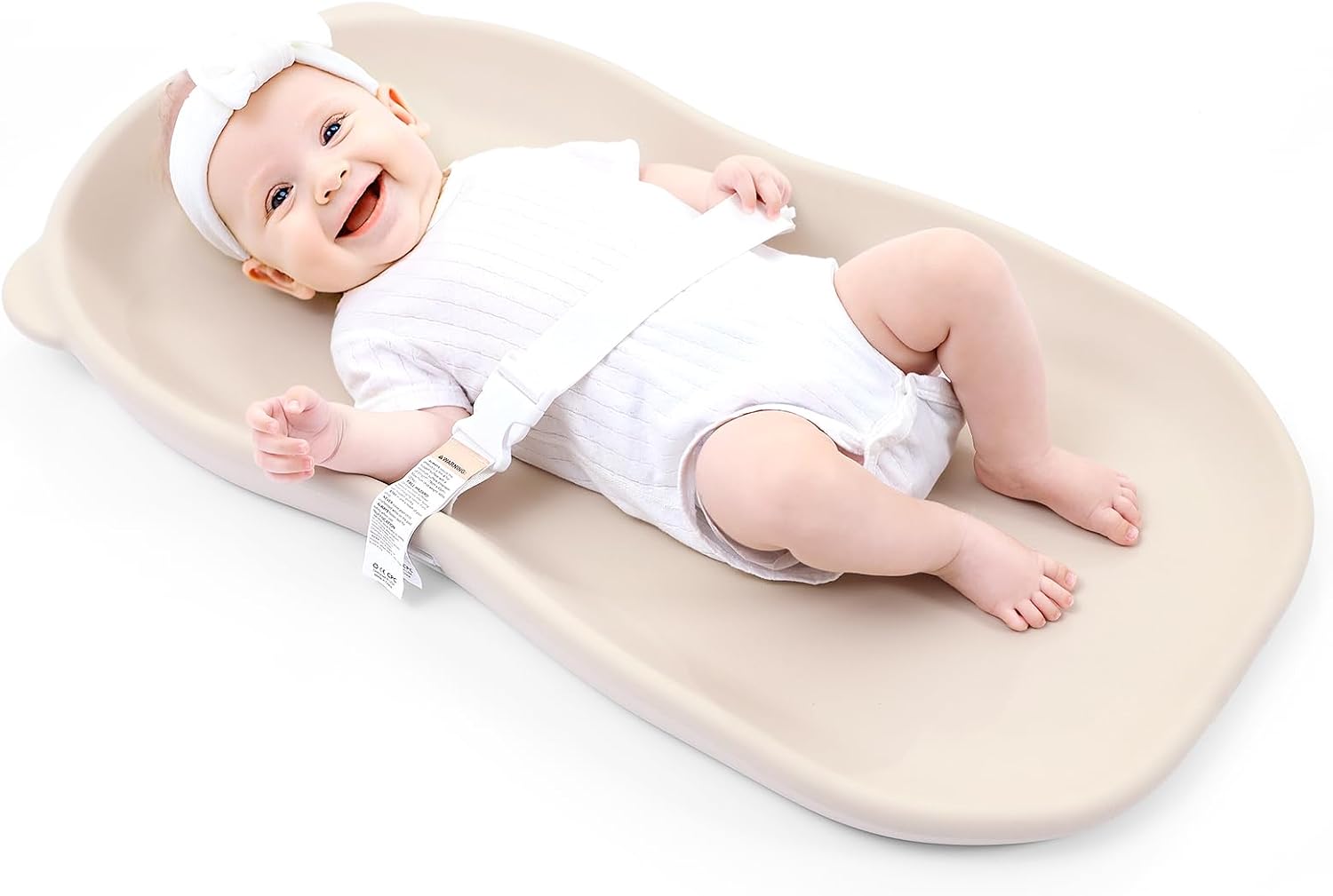 Wipe-Clean Baby Diaper Changing Pad Waterproof & Wipeable Teddy Bear Easy to Clean, Soft EVA Foam Changer Pads with Adjustable Safety Belt, Non-Slip Change Mat for Changing Station Table Dresser Bed