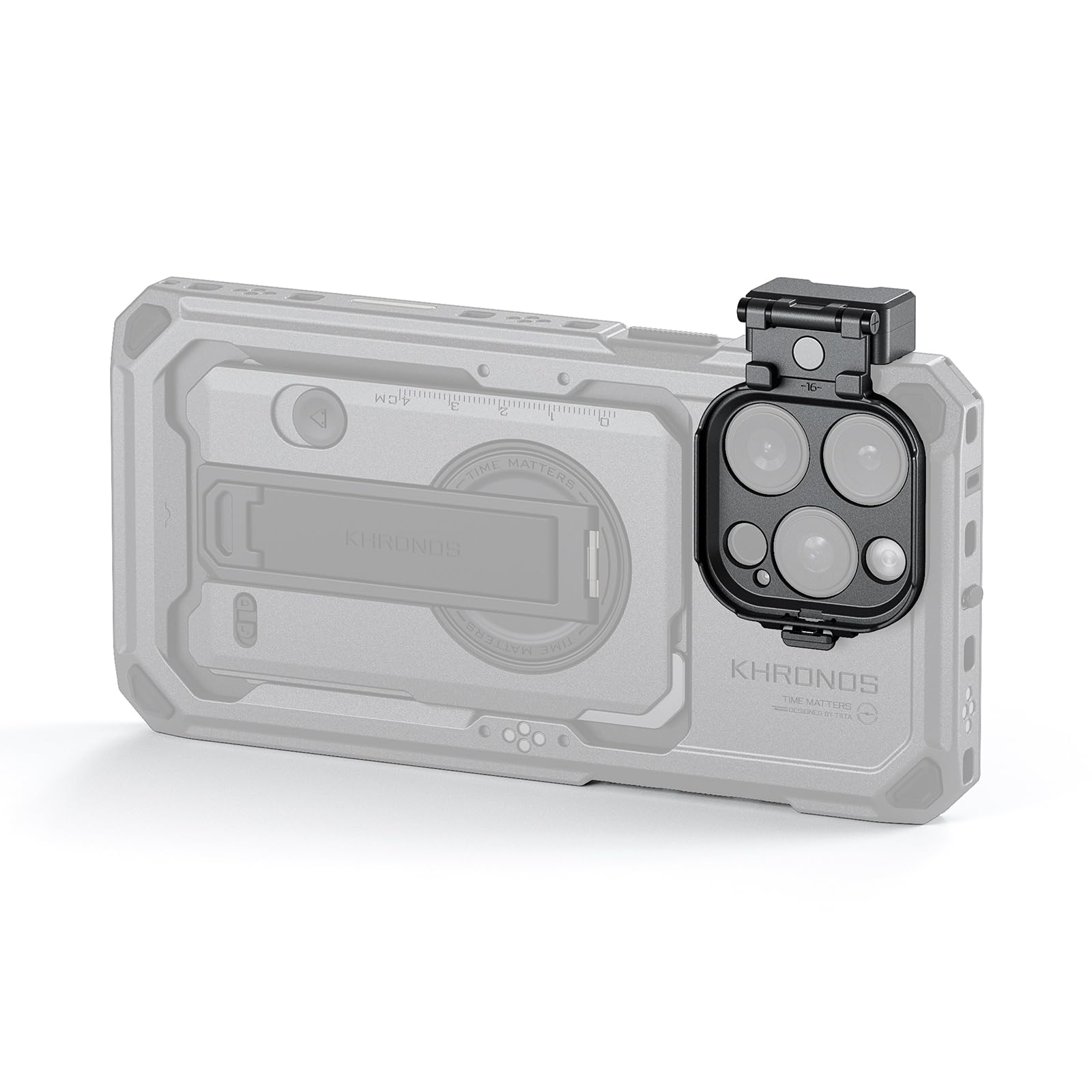 TILTA Khronos Vassoio filtro a sgancio rapido per iPhone 16 Pro e iPhone 16 Pro Max - Grigio siderale TK-IP16-FT-SG