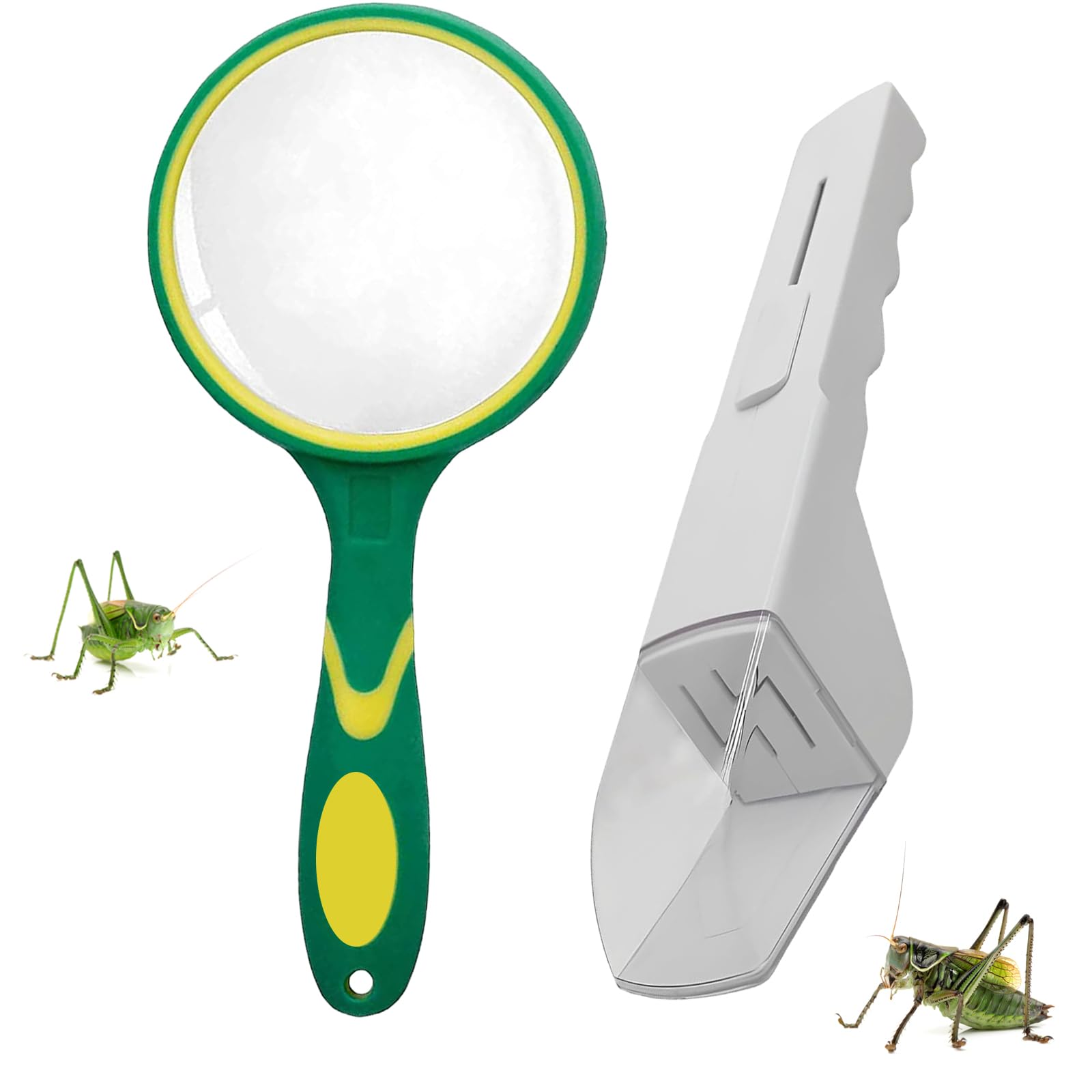 Bug Catcher Handheld with Magnifying Glass Kids, Childrens Magnifying Glasses Tool Set with Clear Window, Bug Catchers for The Home indoor Classroom Science Nature Exploration