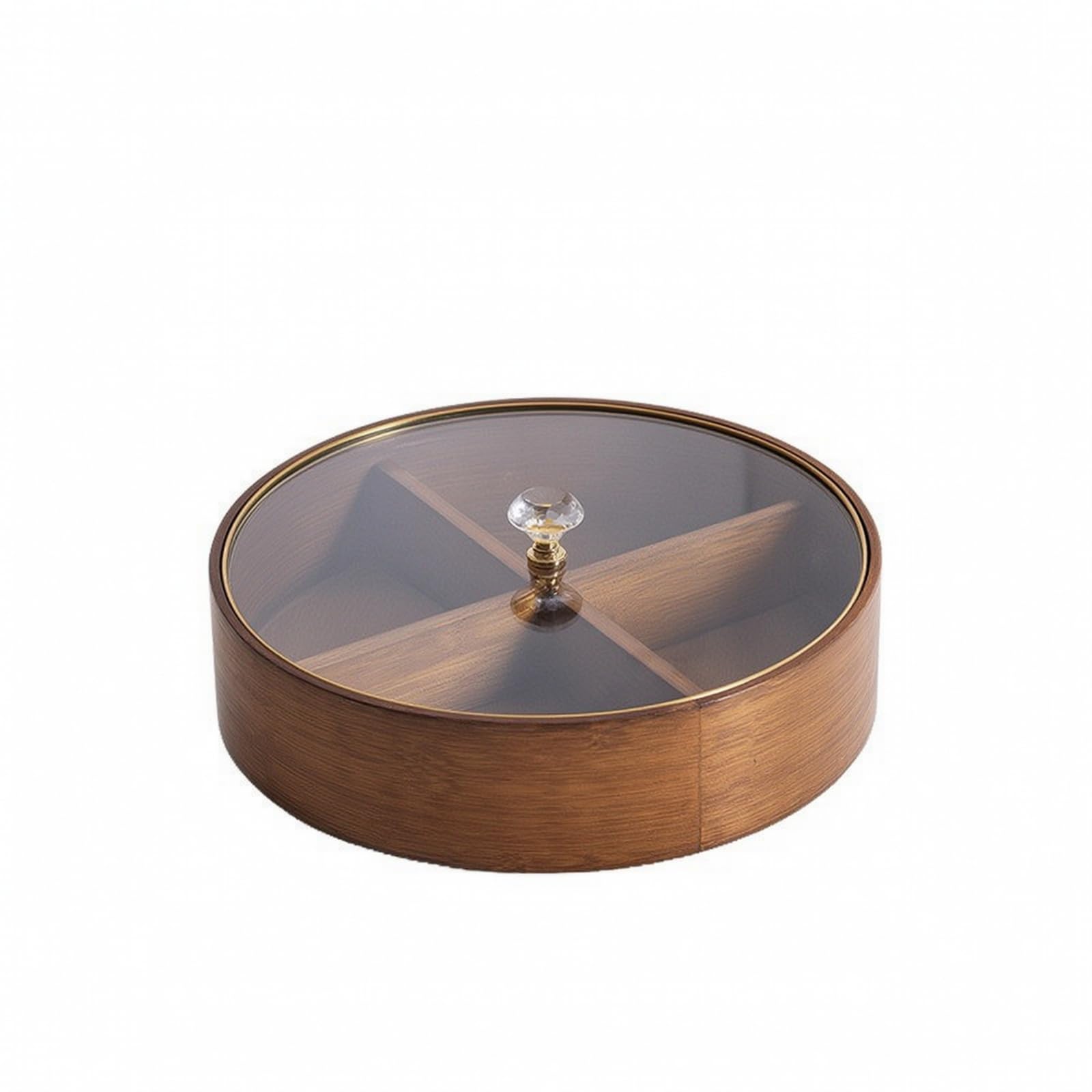 4 Fächer Snackschale mit Deckel, Style to 3, 28 × 28 × 7 cm
