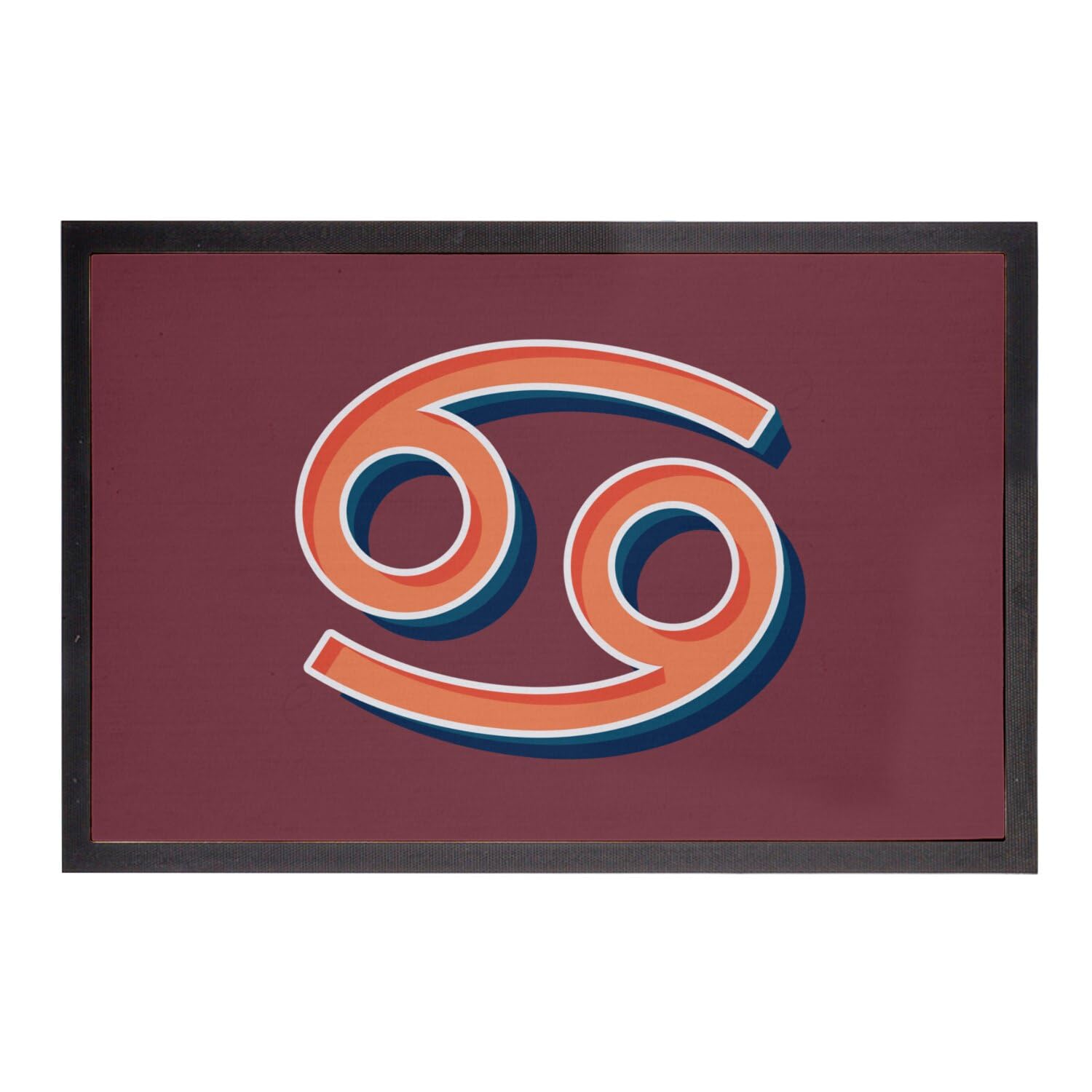 Paillasson Cancer rouge tapis de porte astres design déco entrée