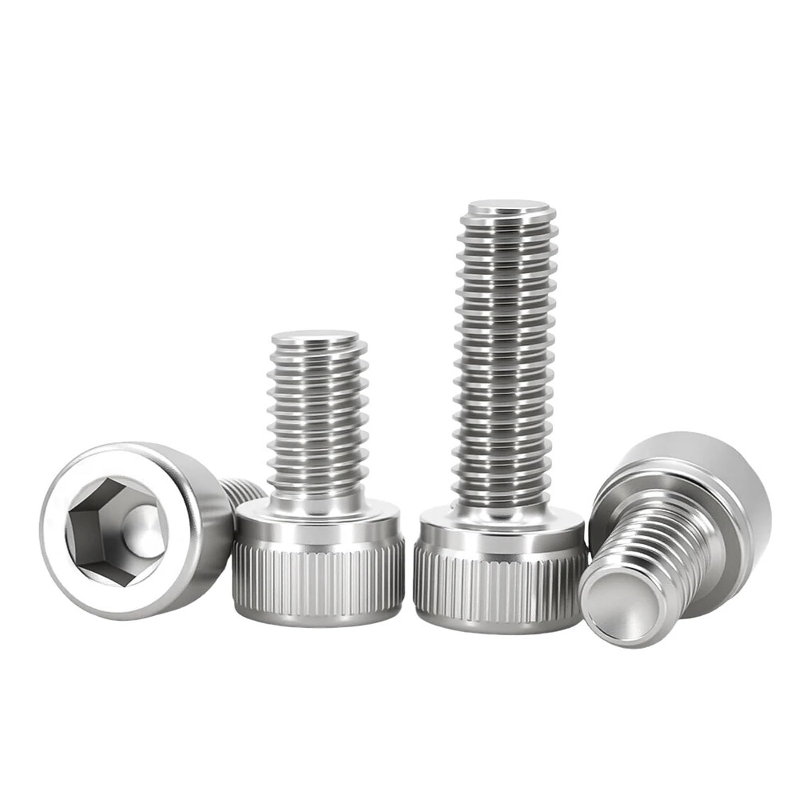 Dübel 10mm M2 .5 M3 M4 M5 M6 304 Edelstahl Innensechskantschrauben Sechskant A2 Inbusschrauben Schraube mit metrischem Gewinde(DIN912,50MM_M2 (50PCS))