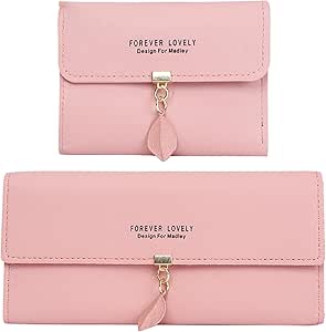 UTO Portafoglio Grande Donna In Pelle PU Con Protezione RFID - Molti Scomparti, Chiusura Lampo, Nero Classico - 18,7x10,3x3,4 Cm