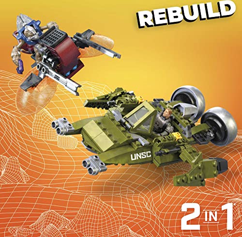 Mega Halo Infinite Toy Vehicle Building Set, Unsc Wasp Onslaught Aircraft With 4 Poseable, Collectable Micro Action Figures And Accessories #TOP3