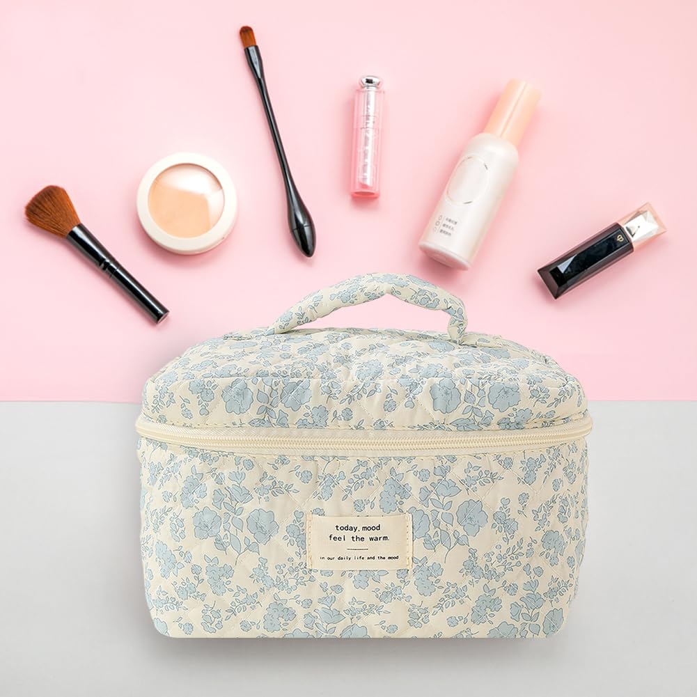 CHAMAIR Quilted Floral Makeup Bag - Image 4