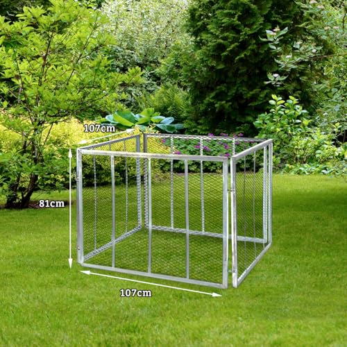 Metallkomposter Dema Garten 107x107x81 cm für Gartenabfälle
