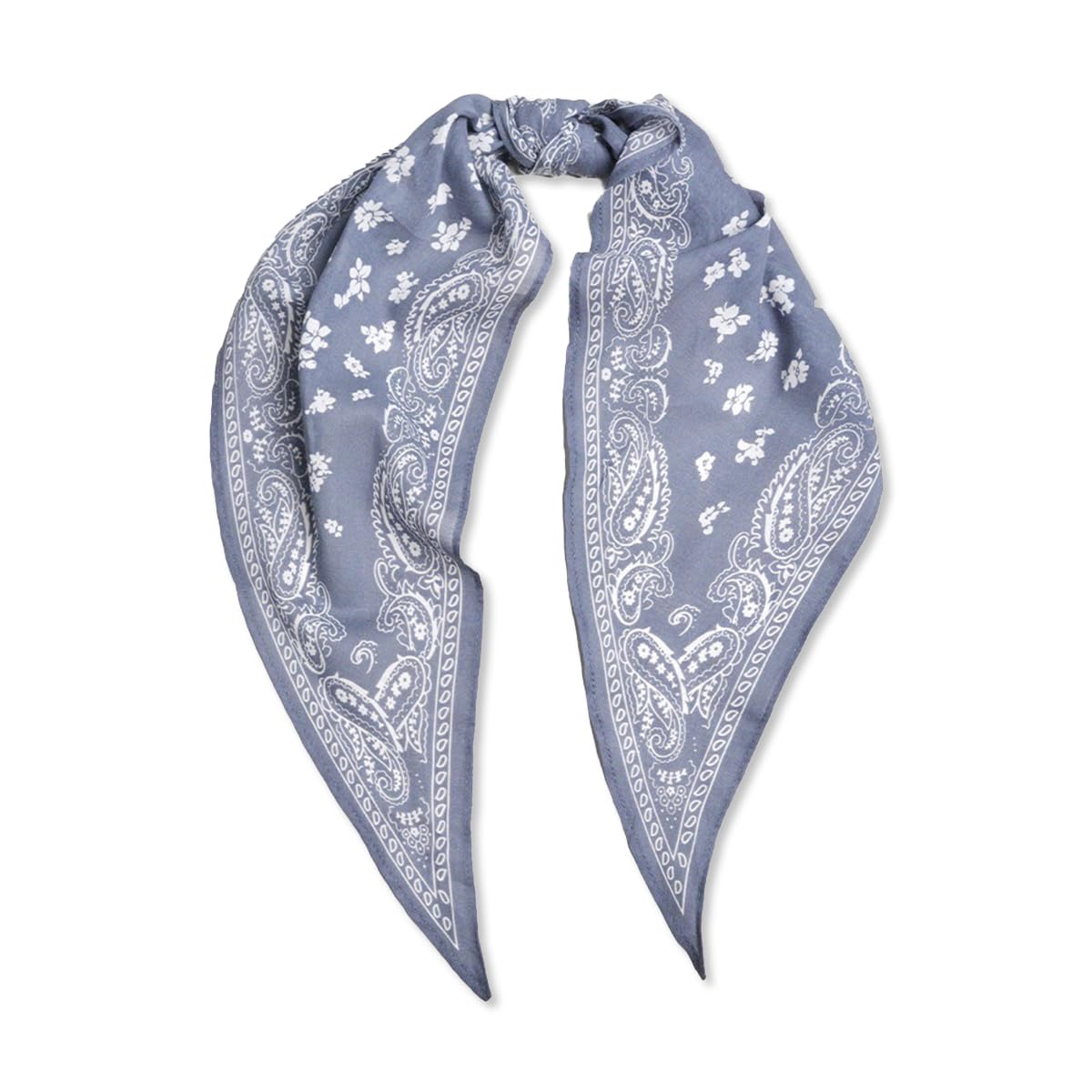 LumiSyne American Vintage Paisley Floral Pattern Neckerchief Cotton Bandana Scarf Narrow Long Diamond Scarf Breathable Lightweight Small Neck Tie Headband Headdress Hairband Handle Wrap Ribbon
