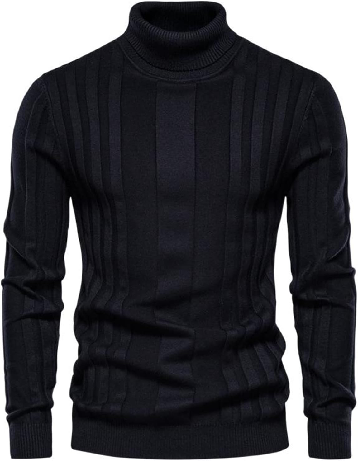 Autumn Turtleneck Casual Knitted Sweater Warm Bottoming Shirt for Men