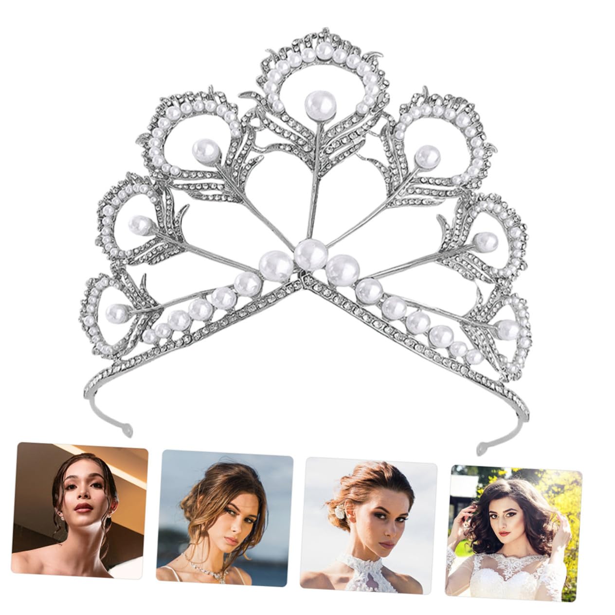 VICASKY 2 Pezzi Cerchietto Sposa e Accessorio Matrimonio per Donne e Ragazze Copricapo Cerimonia e