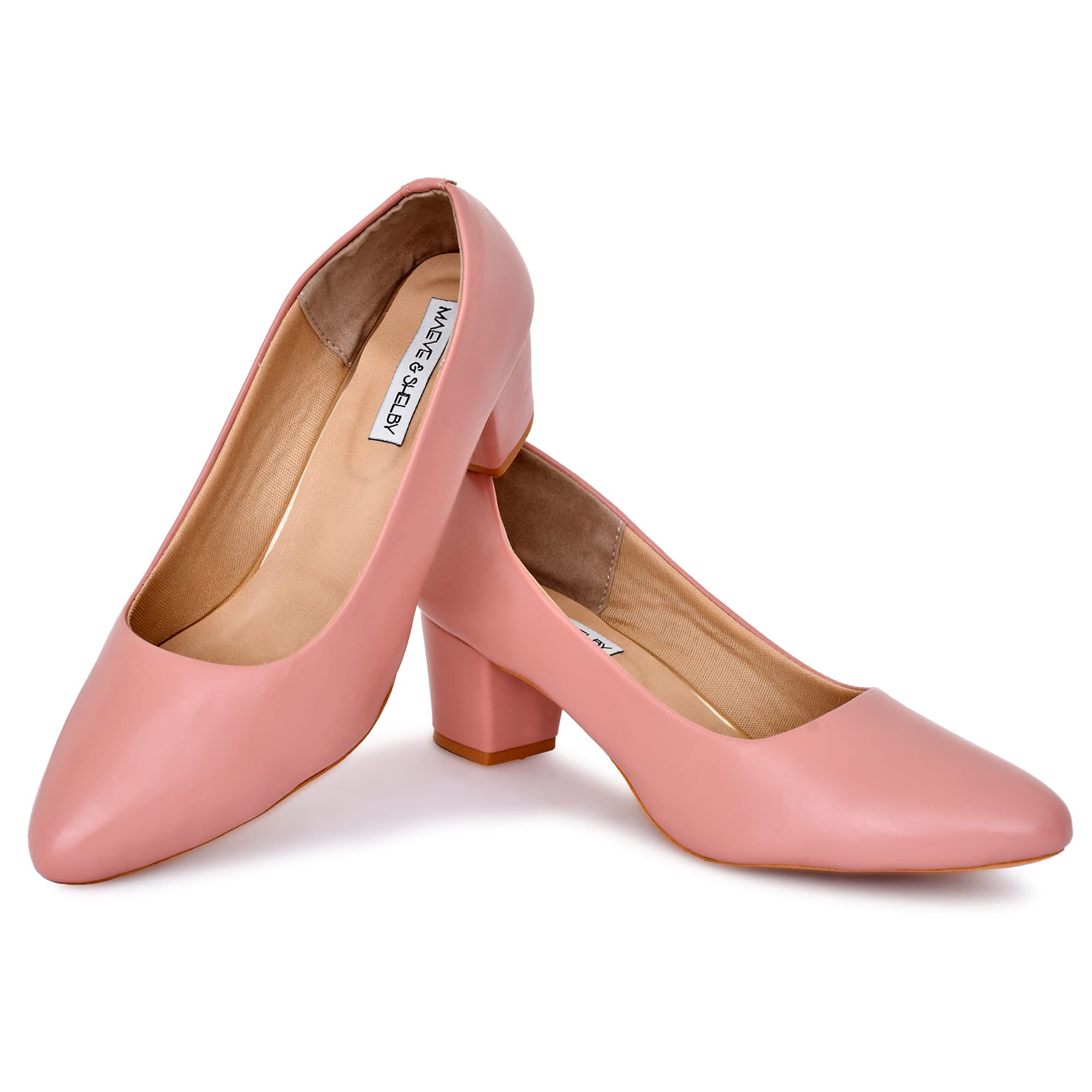 MAEVE & SHELBY Women Stylish Block Heel Bellies Women Stylish Block Heels Fashion Sandals for Party Office Casual Wears All Occasions Footwear (Cotton Candy, Numeric_4) (B09WV8FFGQ) Amazon Price History, Amazon Price Tracker