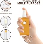 Keychain Alcohol Spray Bottle, Mini Travel Size Spray Bottle 1 oz, Portable Refillable Hand Sanitizer Bottle Case Holder
