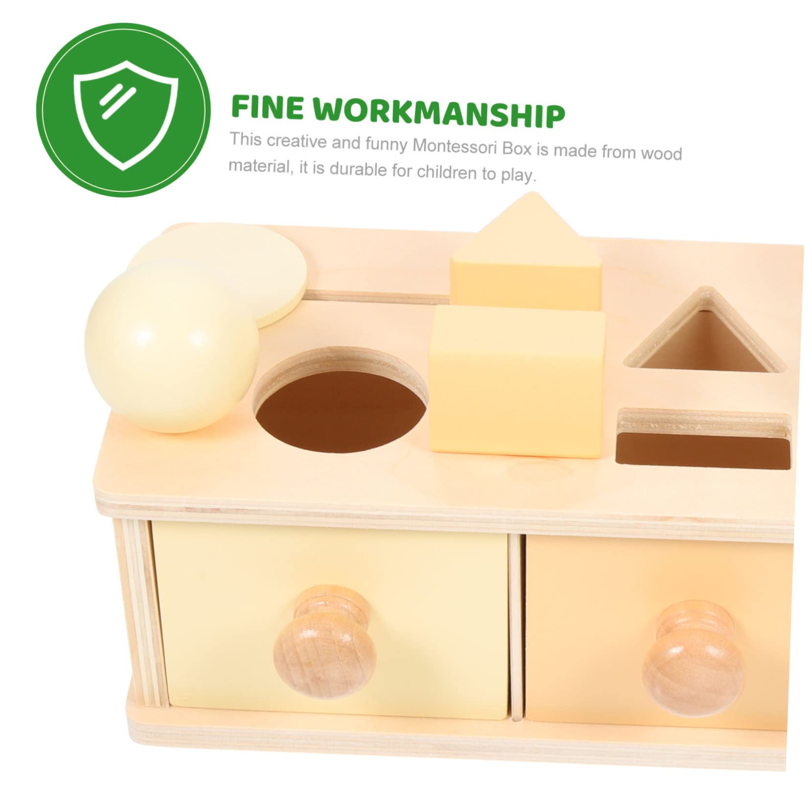 Caja de Permanencia del Objeto de Madera, Juguete Educativo