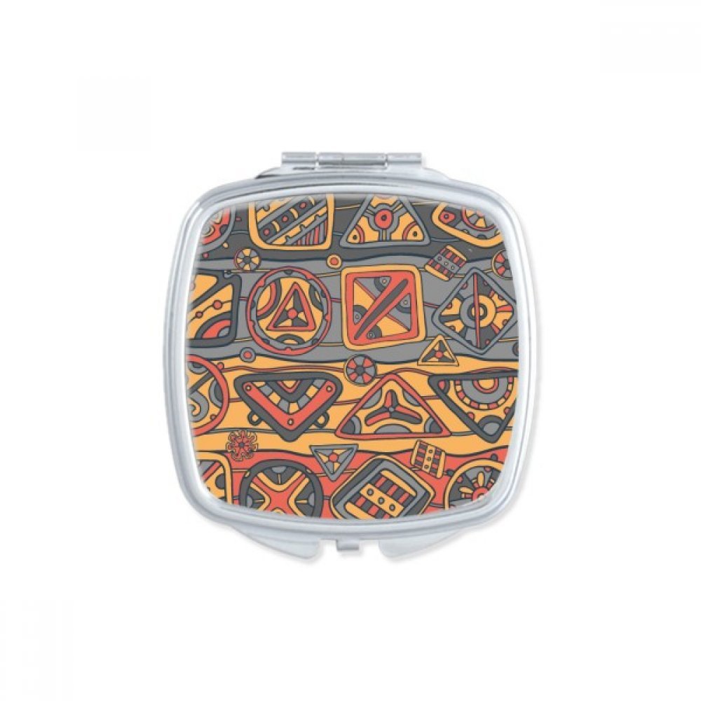 Miroir de poche portable style tribal Afrique autochtone maquillage compact cadeau mignon