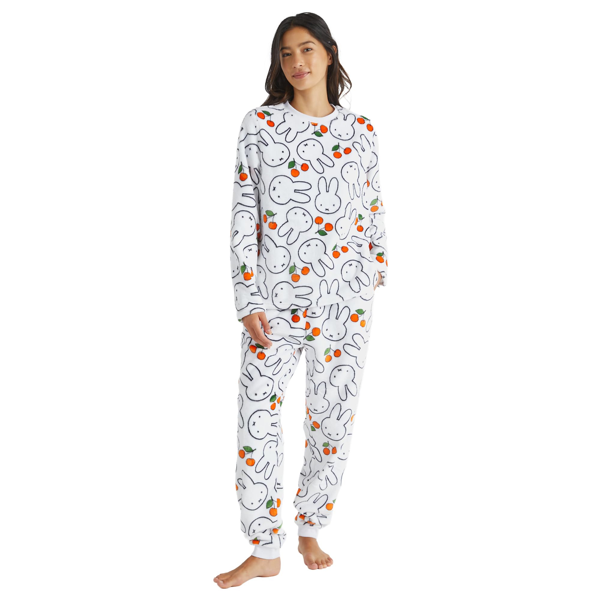 Skinnydip Fleece Pyjama Set - Cosy, Soft Sleepwear (UK, Alpha, XL, Regular, Regular, Miffy White)